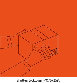 Graphic design of delivery , editable vecctor