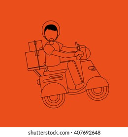 Graphic design of delivery , editable vecctor