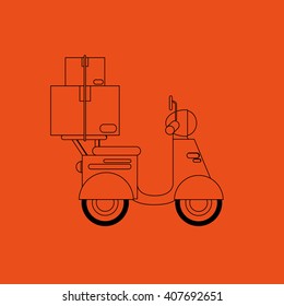 Graphic design of delivery , editable vecctor