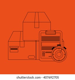 Graphic design of delivery , editable vecctor