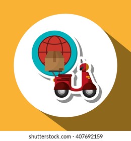 Graphic design of delivery , editable vector