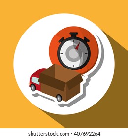 Graphic design of delivery , editable vector