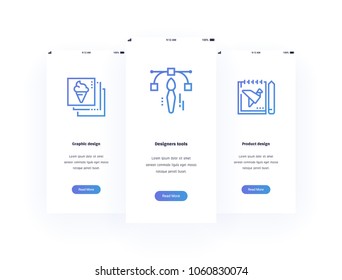 Graphic design, Designers tools, Product design Vertical Cards with strong metaphors. Template for website design.