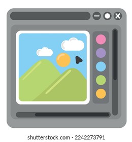 graphic design desktop icon isolated