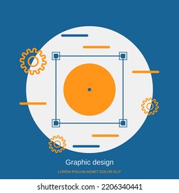 Diseño gráfico, diseño plano digital de diseño gráfico ilustración de concepto vectorial