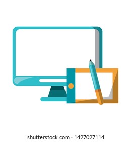 Graphic design digital software tools and symbols for creative process, art and ideas. illustration editable image