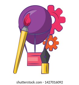 Graphic design digital tools and symbols for creative process, art and ideas. illustration editable image