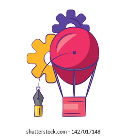 Graphic design digital tools and symbols for creative process, art and ideas. illustration editable image