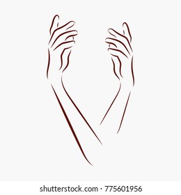 graphic design editable for your design, hand drawn ballet gestures isolated on white background. vector illustration.