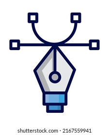 icono de edición de diseño gráfico aislado