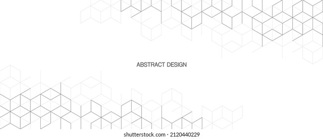 Das Grafikdesign-Element und abstrakter geometrischer Hintergrund mit isometrischen Vektorblöcken