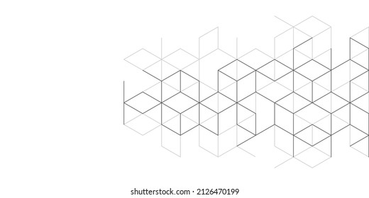 The graphic design element and abstract geometric background with isometric vector blocks