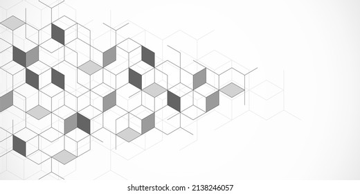 The graphic design element and abstract geometric background with isometric vector blocks