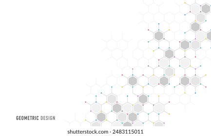 Elemento de Diseño gráfico con fondo geométrico abstracto de patrón hexagonal simple