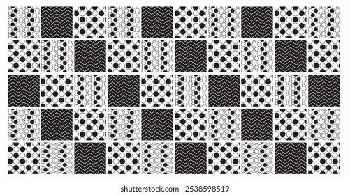 Das grafische Gestaltungselement und der abstrakte geometrische Hintergrund mit isometrischen Vektorblöcken für Bannervorlage oder -kopf, schwarz-weißer Hintergrundstruktur