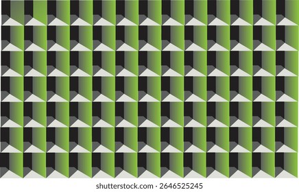 The graphic design element and abstract geometric background with isometric vector blocks for banner template or header.Black mosaic background. Random cubes backdrop.