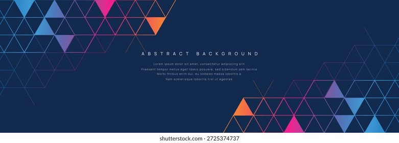 Grafisches Gestaltungselement und abstrakter geometrischer Hintergrund mit Dreiecksformmuster	