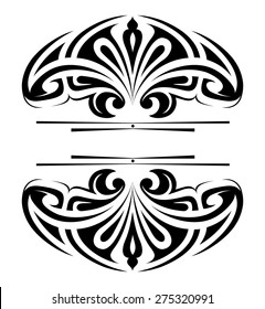 Graphic design element as banner in retro style
