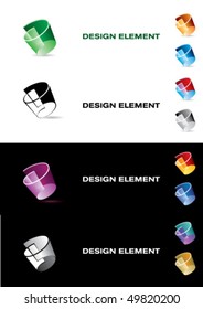 Graphic design element. Color paper.