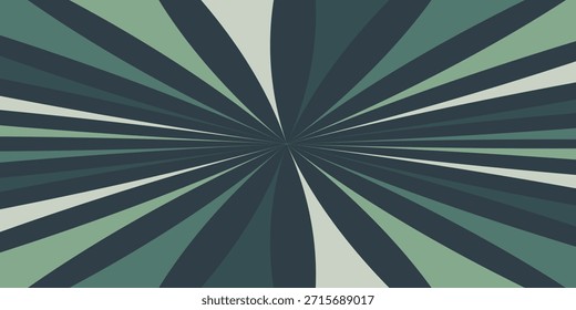Elemento de Diseño gráfico con líneas radiales verdes