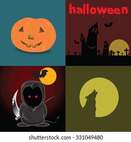 Graphic design element of Halloween day.