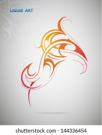 Graphic design element. Liquid art