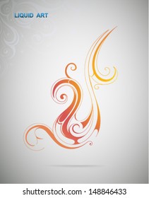 Graphic design element. Liquid art