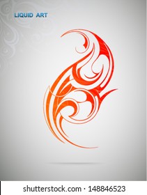 Graphic design element. Liquid art
