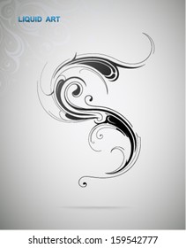 Graphic design element. Liquid art