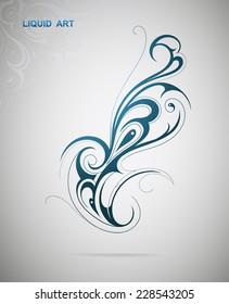 Graphic design element. Liquid art