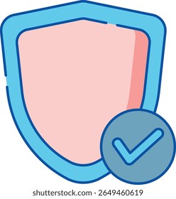 Um elemento de design gráfico que representa confiança e segurança nas compras on-line, apresentando um ícone estilizado que transmite uma sensação de confiança e confiabilidade para os consumidores.