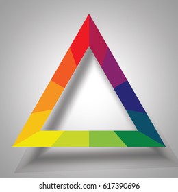 Graphic design element. Triangle shape.