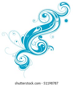 Graphic design element in tribal art style