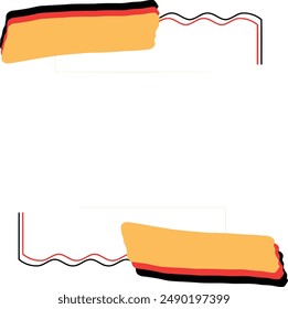 Grafikdesign-Element mit zwei orangefarbenen Bändern, geeignet für den Einsatz in modernen und kühnen Designs, Flyern, Plakaten und Digitalkunstprojekten.