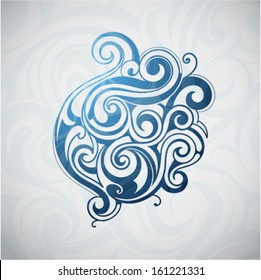 Graphic design element. Water splash