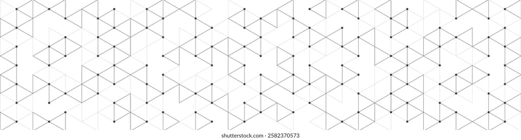 Graphic design element for web page or banner with a geometric pattern of triangle shapes.