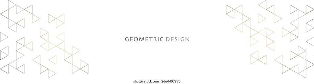 Graphic design element for web page or banner with a geometric pattern of triangle shapes