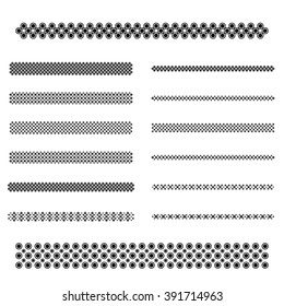 Graphic design elements - circle design page divider line set