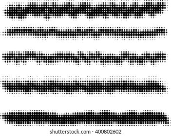 Elementos de diseño gráfico: conjunto de líneas divisorias de página de diseño de círculo