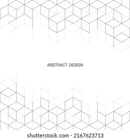 The graphic design elements with isometric shape blocks. Vector illustration of abstract geometric background