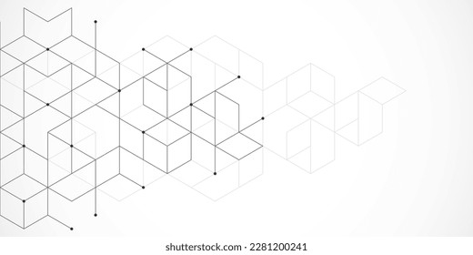 The graphic design elements with isometric shape blocks. Vector illustration of abstract geometric background