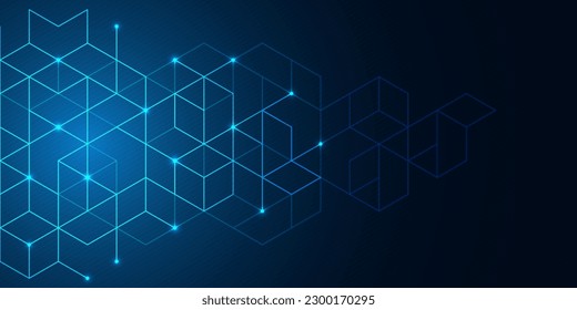 The graphic design elements with isometric shape blocks. Creative vector illustration of abstract geometric background
