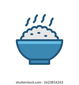 A graphic design emphasizing rice bowls for healthy meals.