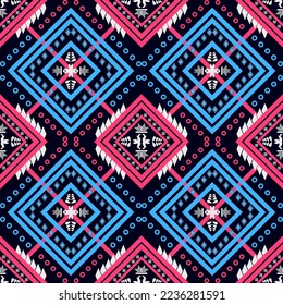 graphic design ethnic pattern, sarong fabric seamless pattern, Background, rug, wallpaper, clothing, wrap, batik, Vector embroidery pattern