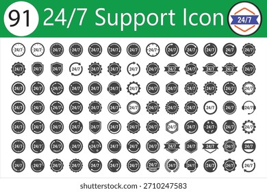 Un Diseño gráfico con la frase '24 7 Asistencia' con los iconos que lo acompañan, presentado en colores vibrantes sobre un fondo blanco limpio.