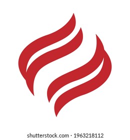 Graphic design flame monogram logo