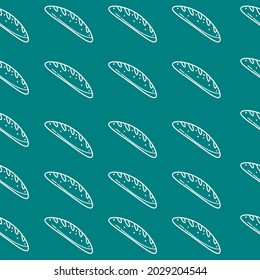 graphic design of flat seamless pattern with bread theme