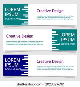 graphic design of flat web banner