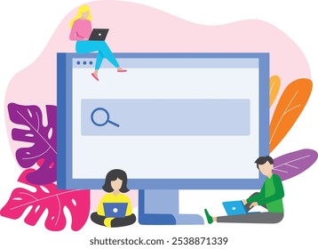 Graphic design flat website vector illustration