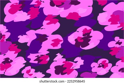 Graphic design of floral pattern background in vibrant colors. vector illustration